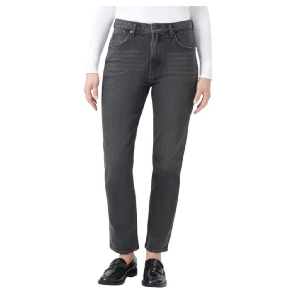 Kirkland Signature High Rise Straight Leg Cotton Jeans Black 1799702 Size 8